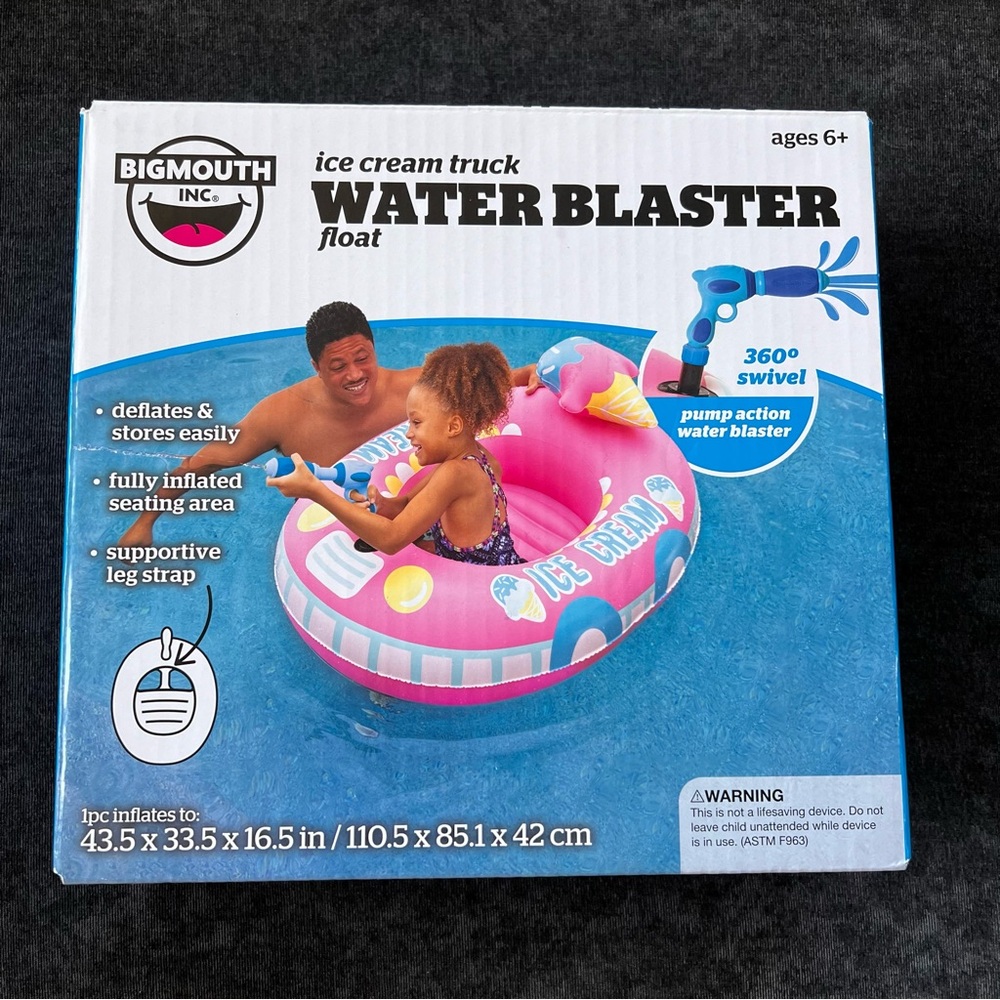 NIB Big Mouth Water Blaster Pool Float- Ice Cream Truck
